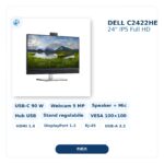 Monitor Ricondizionato Dell C2422HE 24" Full HD Webcam 5MP USB Hub per PC - immagine 3